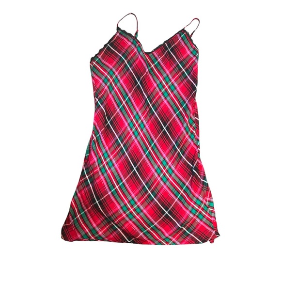 Victoria's Secret Festive Plaid Camisole Mini Night Gown - Picture 1 of 4